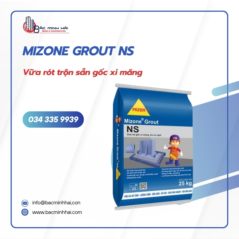 Mizone Grout NS - Vữa rót chống thấm